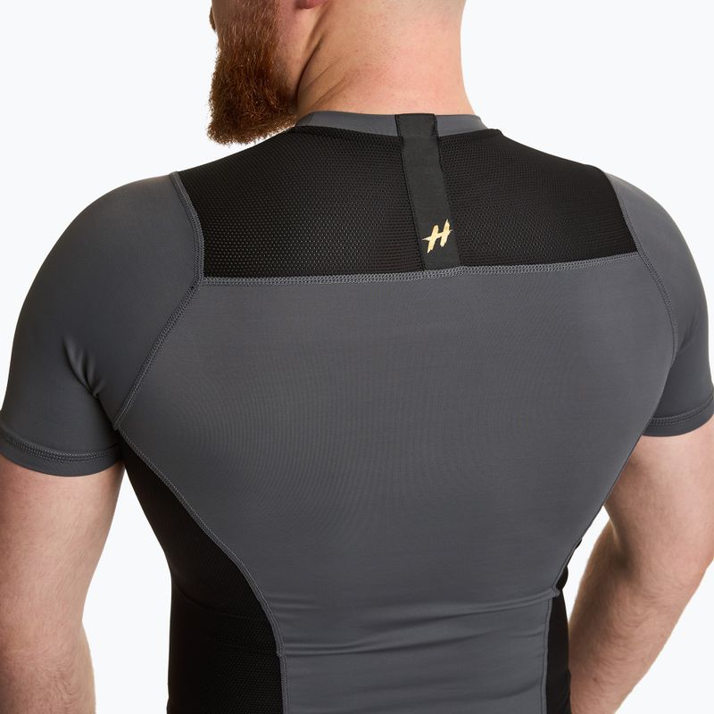 Koszulka treningowa męska rashguard HOOK FIGHTING Base czarny 10