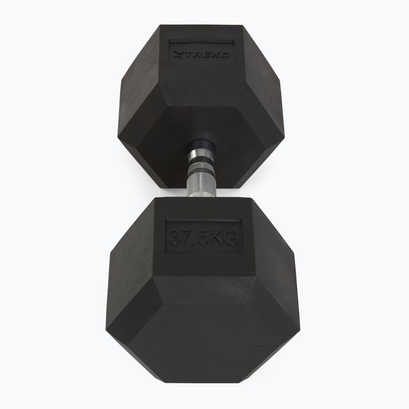 Hantel ogumowany XTREXO Hex 37,5 kg 4
