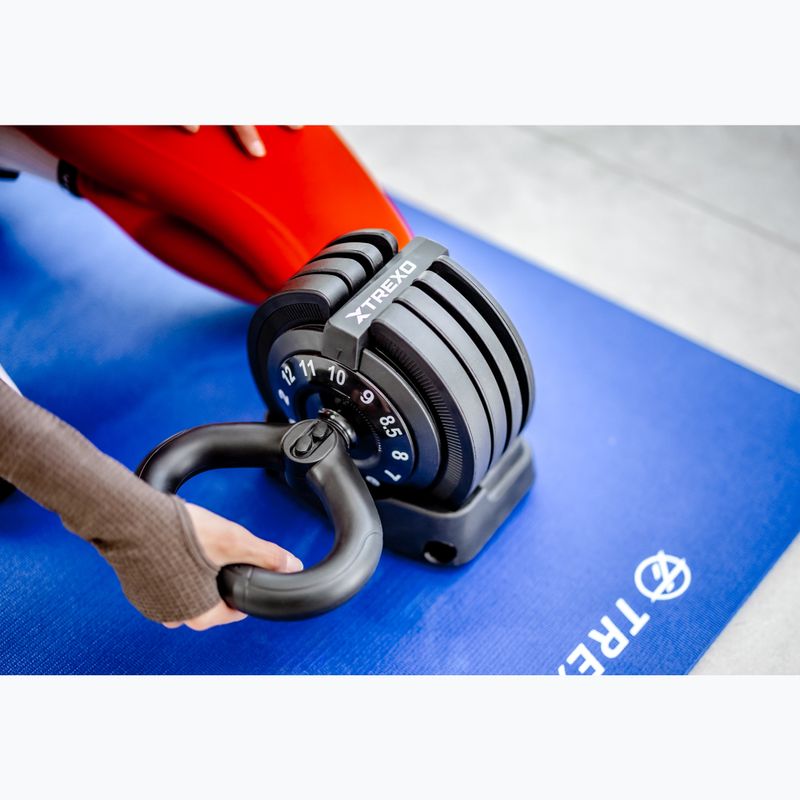 Kettlebell regulowany XTREXO TXO-B4W004 12 kg czarny 8