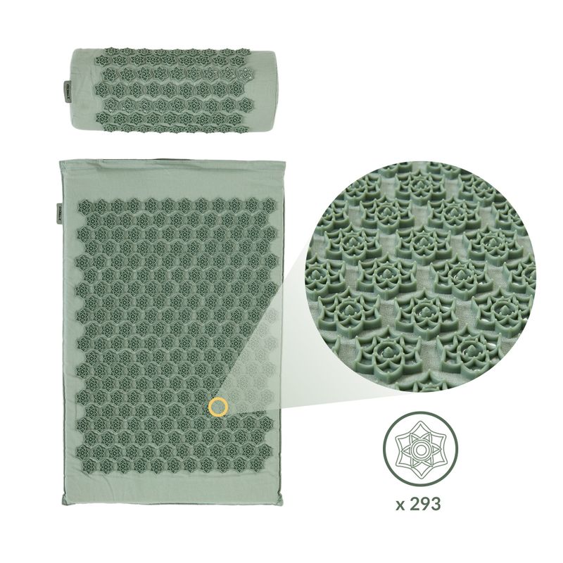 Mata do akupresury XTREXO z poduszką TXO-B4Z004-GN zielony 5
