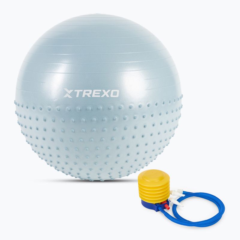 Piłka gimnastyczna masująca XTREXO TXO-B4Z021-BL 65 cm niebieski