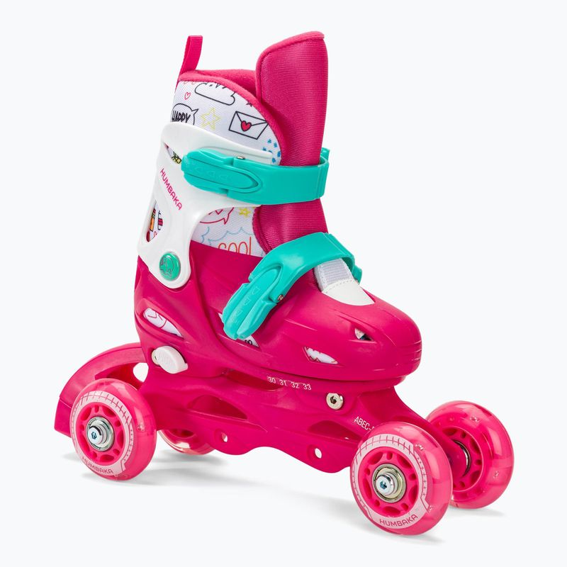 Rolki dziecięce HUMBAKA Starjet LED 3w1 różowy 11