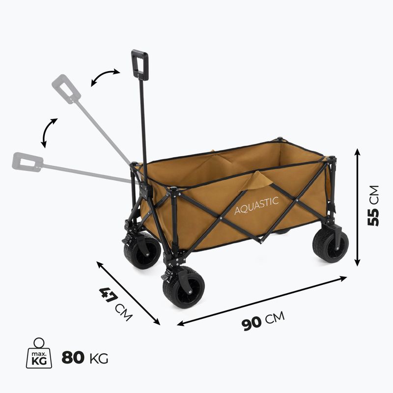 Wózek transportowy składany AQUASTIC Caro brązowy 14