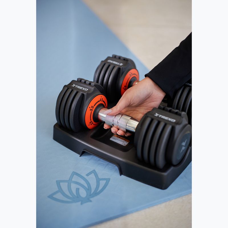 Zestaw hantli regulowanych XTREXO 2 x 5,75 kg czarny 10