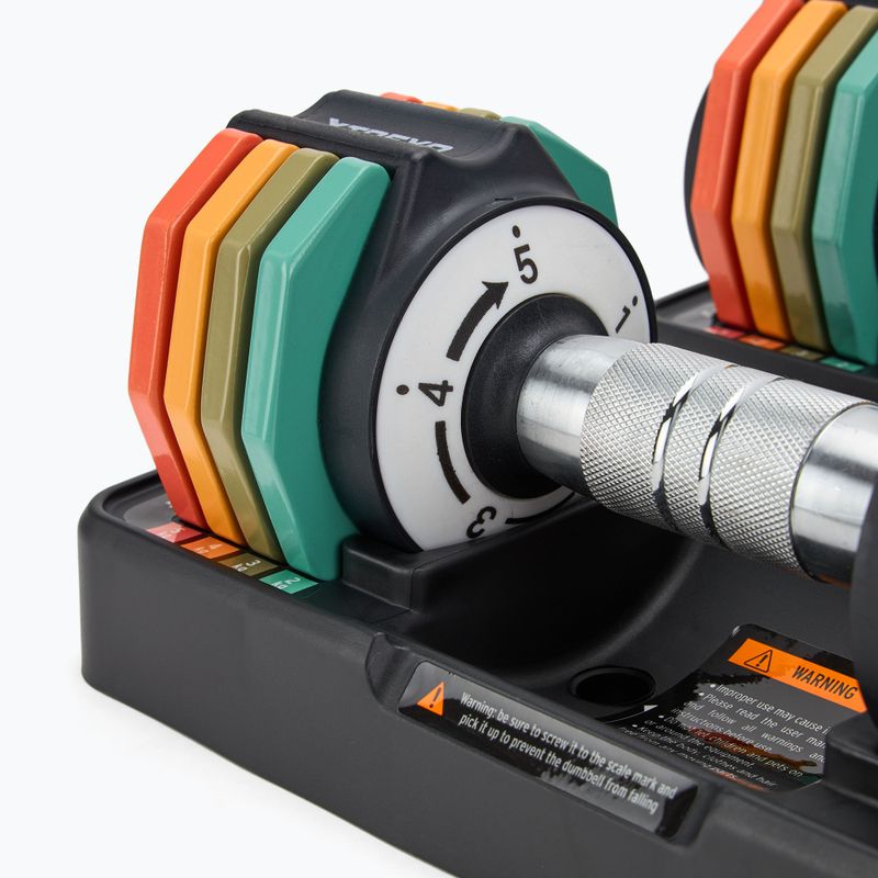 Zestaw hantli regulowanych XTREXO 2 x 5 kg multicolor 4