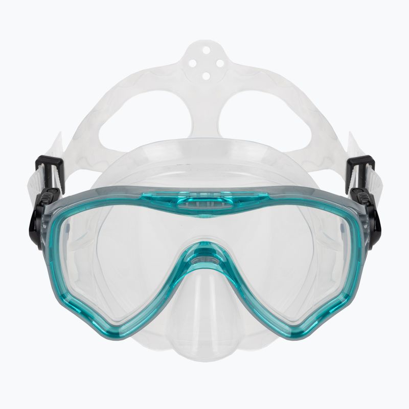 Zestaw do snorkelingu AQUASTIC Jetty maska + fajka niebieski 4