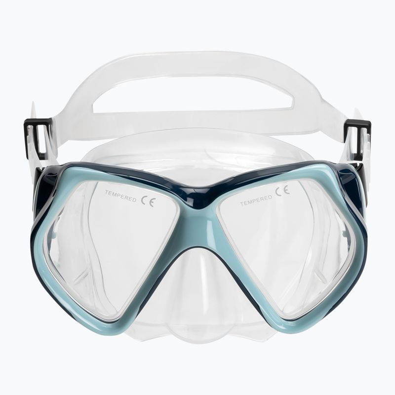 Zestaw do snorkelingu AQUASTIC Shoal maska + fajka niebieski 4