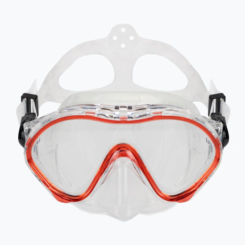 Maska do snorkelingu dziecięca AQUASTIC Minke czerwony 3