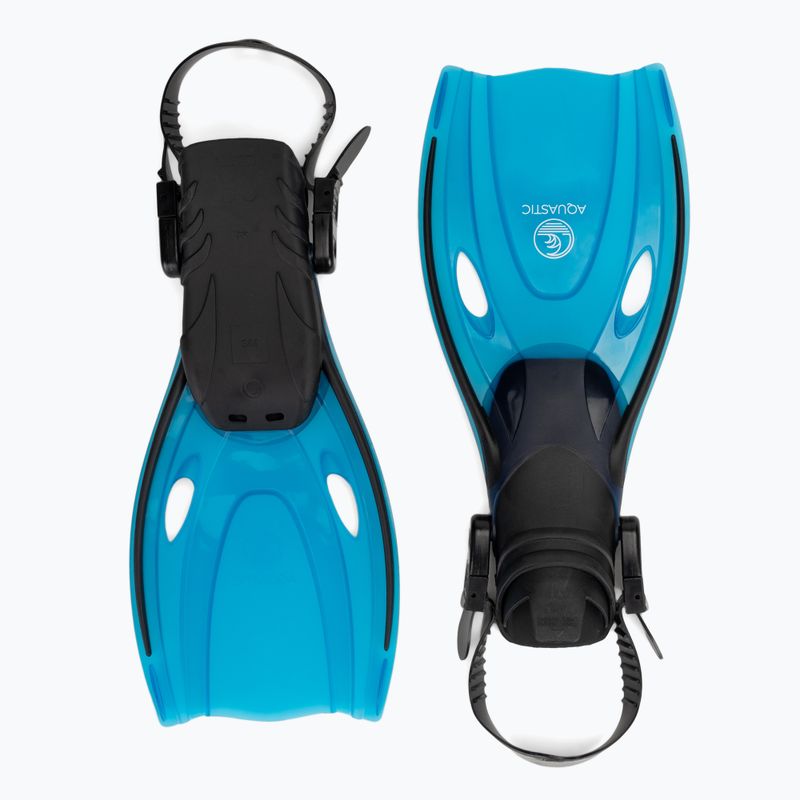 Płetwy do snorkelingu dziecięce AQUASTIC Shelly jasnoniebieski 3