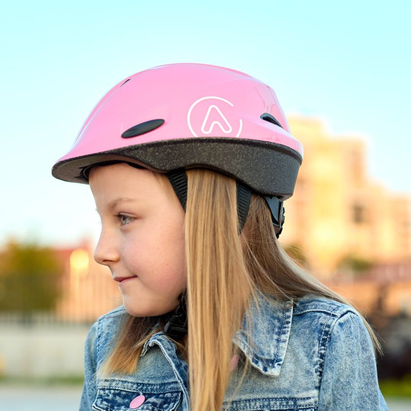 Kask rowerowy dziecięcy ATTABO Hinge różowy 4
