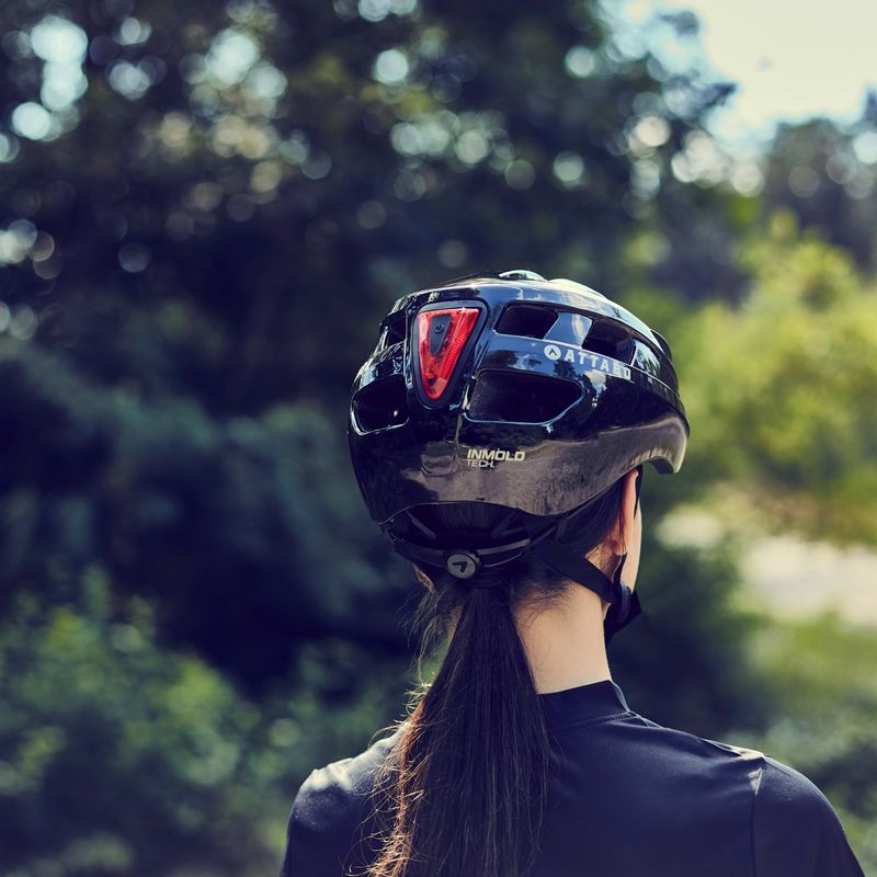 Kask rowerowy ATTABO Bonkers z lampką LED czarny 13