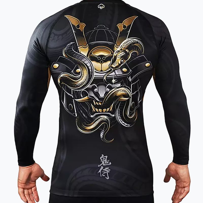 Rashguard longsleeve męski Ground Game Oni Samurai czarny/złoty 3