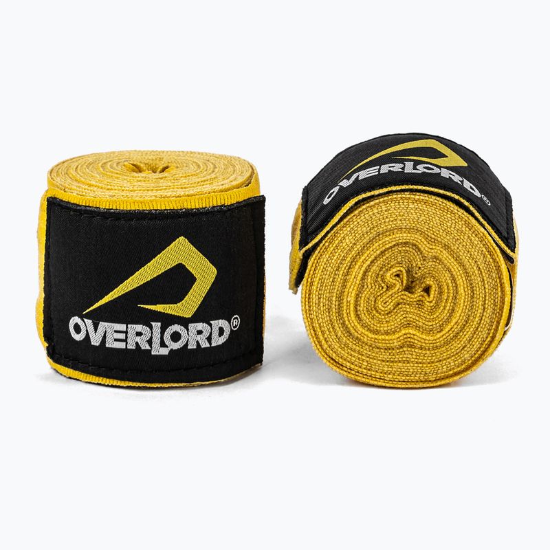 Bandaże bokserskie Overlord 400 cm żółty 2