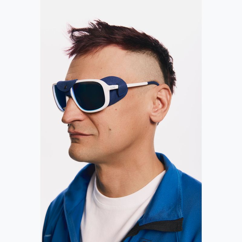 Okulary przeciwsłoneczne GOG Everest matt white/navy blue 10