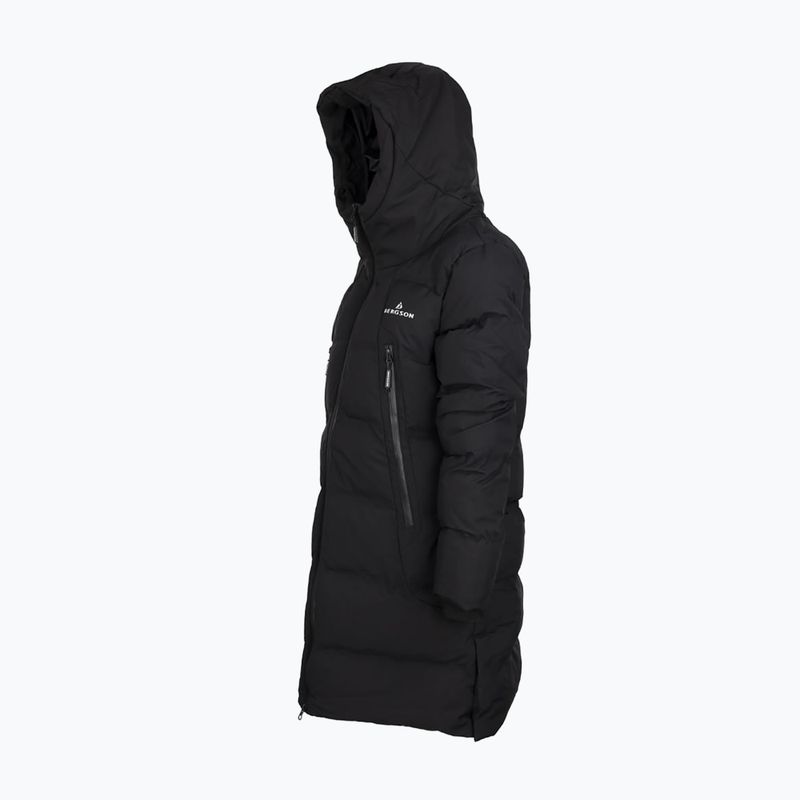 Płaszcz ocieplany damski BERGSON Snow Leopard Primaloft black 4