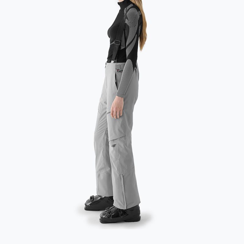 Spodnie narciarskie damskie 4F FNK F699 cold light grey 5