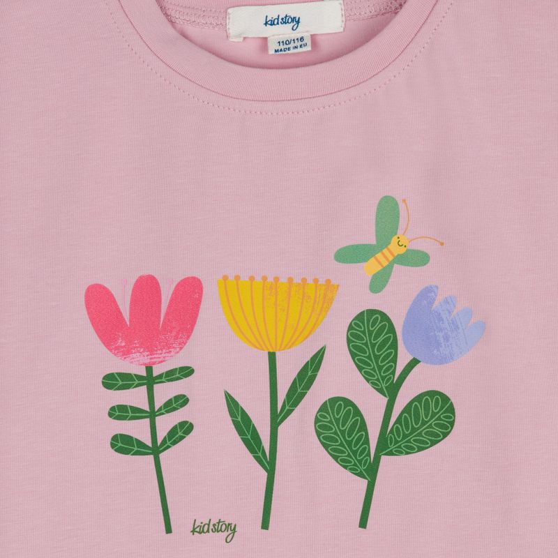 Koszulka dziecięca KID STORY Bawełna organiczna pink blash 3