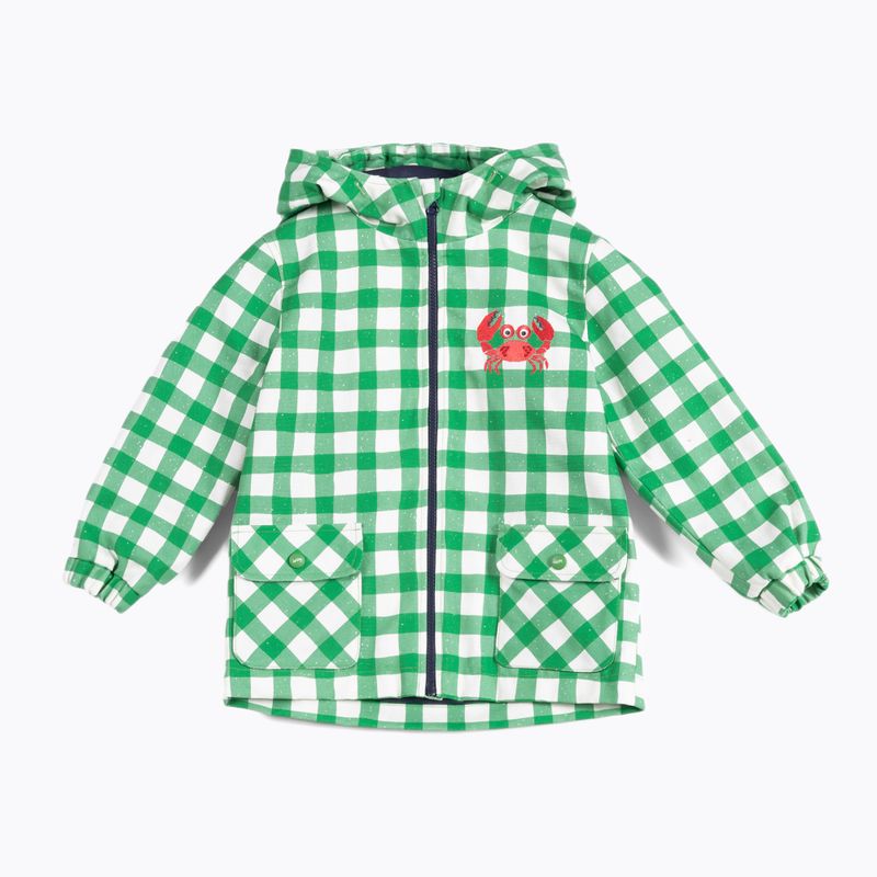 Kurtka dziecięca KID STORY Wiatroszczelna i Wodoodporna green grid