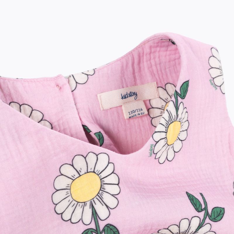 Sukienka dziecięca KID STORY Muślinowa pink daisy 4