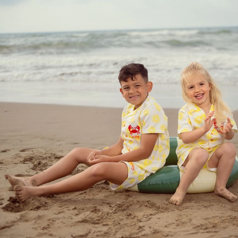 Komplet dziecięcy KID STORY Koszula i Spodenki lime paradise 3