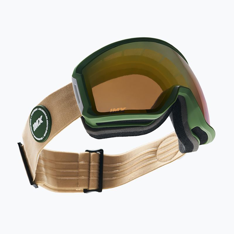 Gogle narciarskie IMX Peak green matt/sand/gold irridium/brown 2