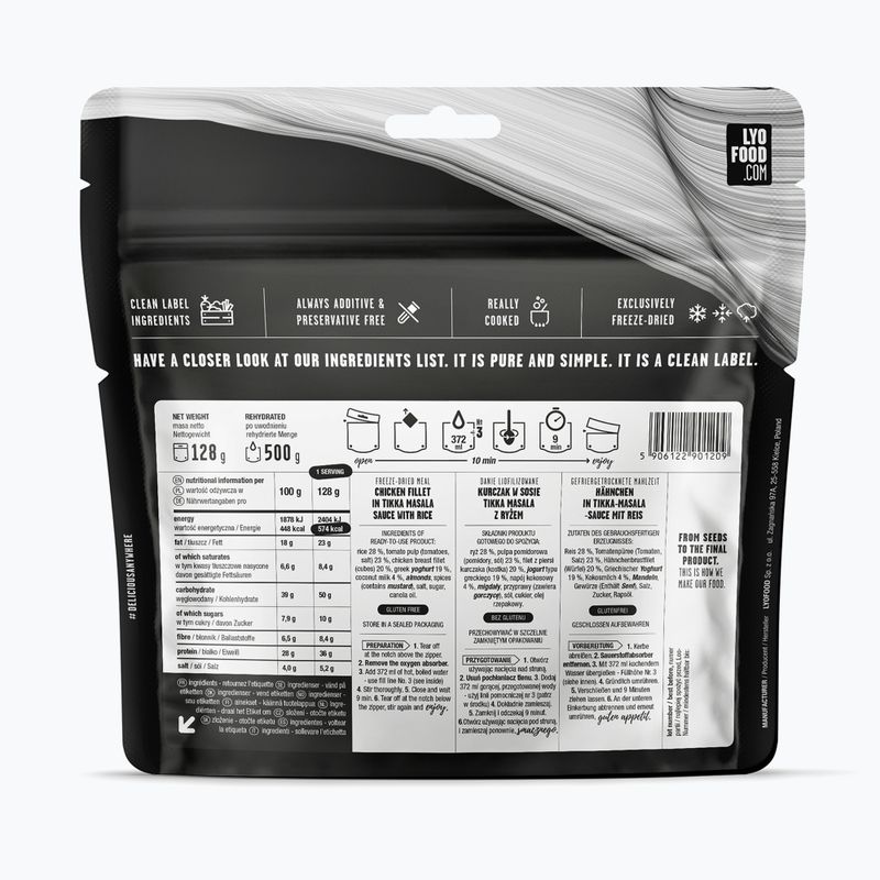Żywność liofilizowana LYOFOOD Kurczak Tikka Masala 128 g 2