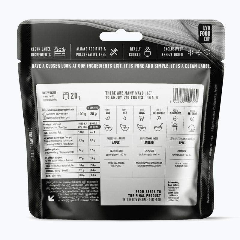 Żywność liofilizowana LYOFOOD Jabłko 20 g 2