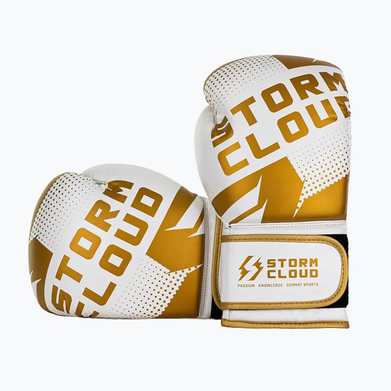 Rękawice bokserskie StormCloud Bolt 3.0 white/gold 3