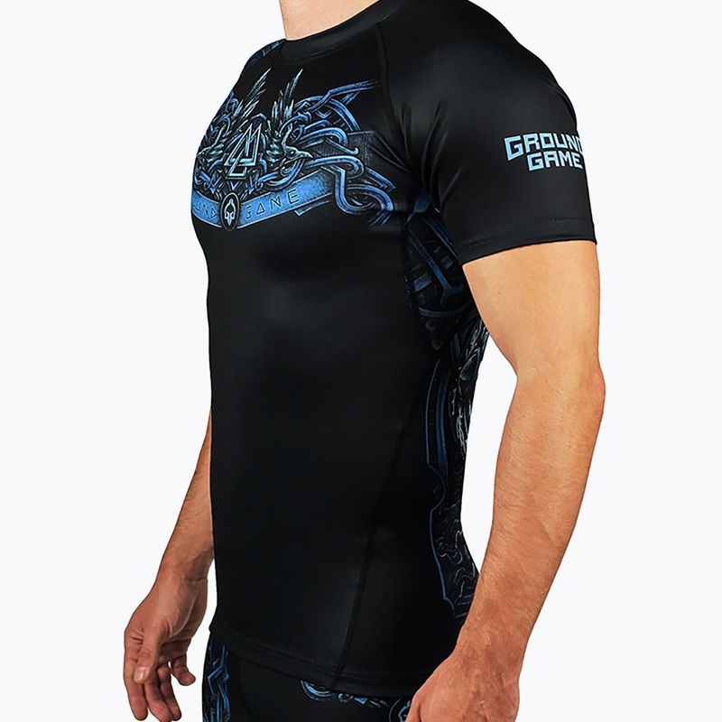 Rashguard męski Ground Game Viking czarny/niebieski 4
