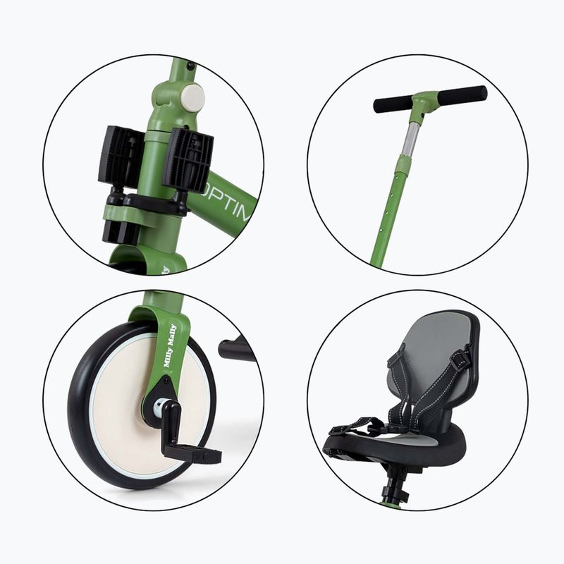 Rowerek biegowy Milly Mally 5w1 Optimus Max green 12