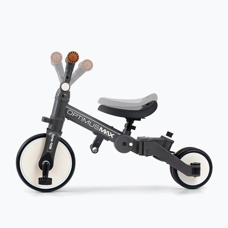 Rowerek biegowy Milly Mally 5w1 Optimus Max dark grey 5