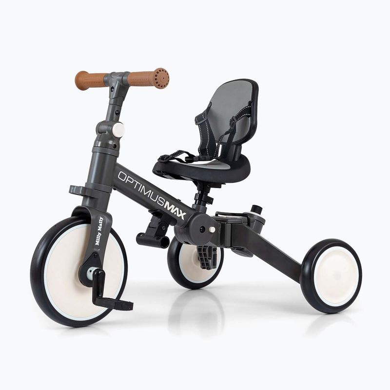 Rowerek biegowy Milly Mally 5w1 Optimus Max dark grey 8