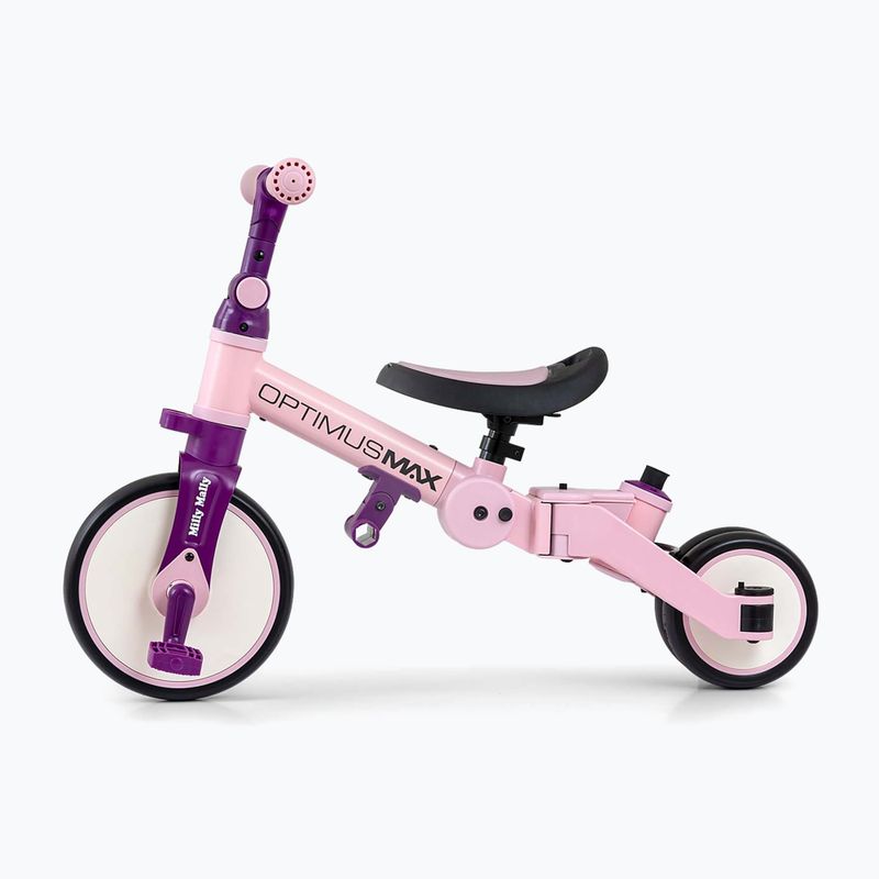 Rowerek biegowy Milly Mally 5w1 Optimus Max pink 3