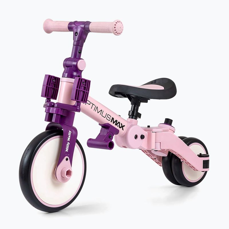 Rowerek biegowy Milly Mally 5w1 Optimus Max pink 5