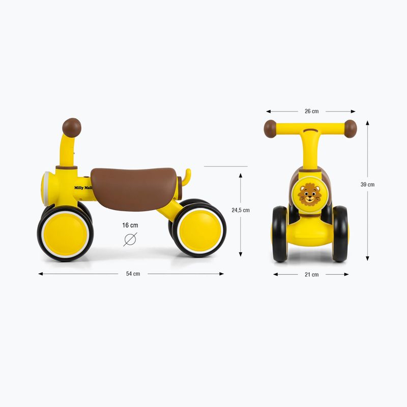 Rowerek biegowy Milly Mally York yellow 2
