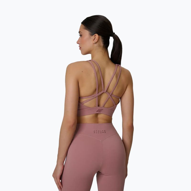 Biustonosz treningowy 4F Athletic Allure F208 light pink 3
