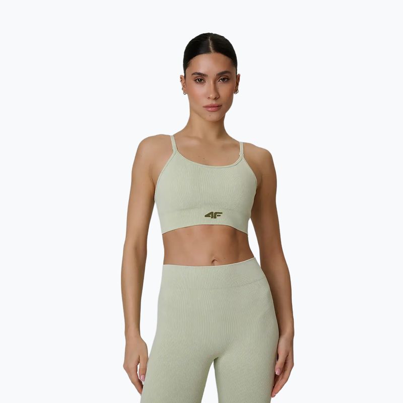 Biustonosz treningowy 4F Solar Punk F203 light green allover