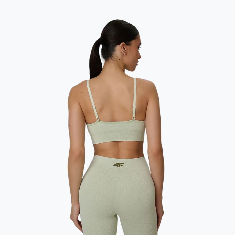 Biustonosz treningowy 4F Solar Punk F203 light green allover 3
