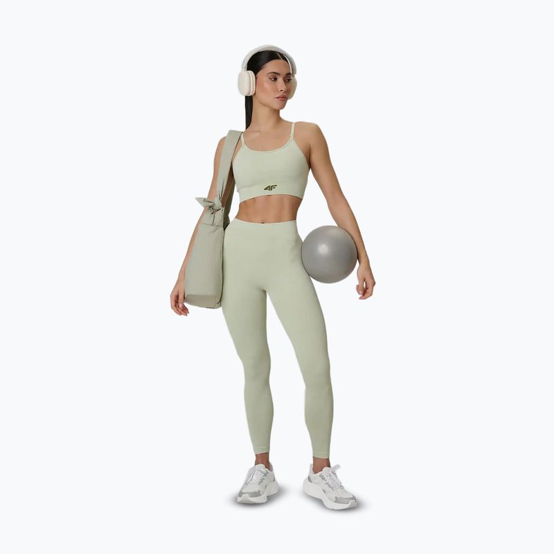 Biustonosz treningowy 4F Solar Punk F203 light green allover 6