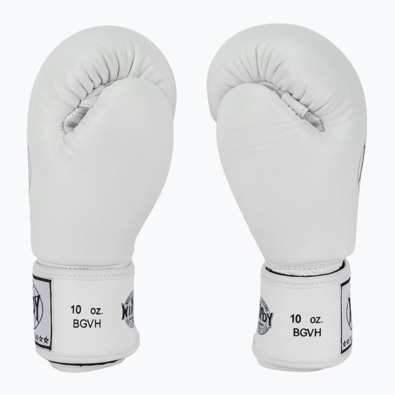 Rękawice bokserskie WINDY Classic Genuine Leather white 4
