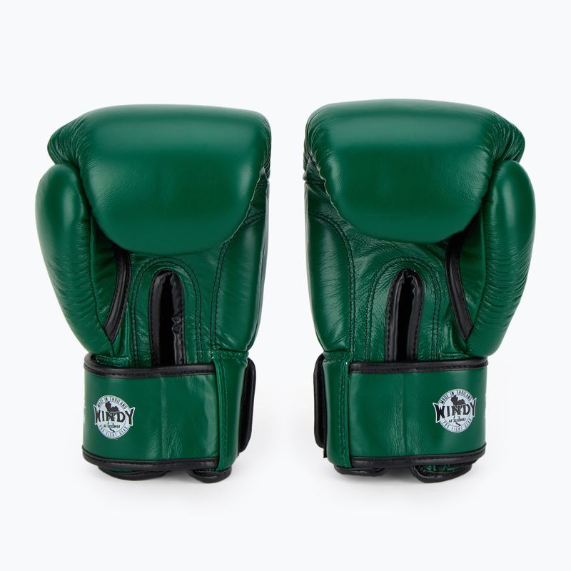 Rękawice bokserskie WINDY Classic Genuine Leather green 3