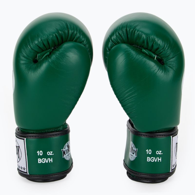 Rękawice bokserskie WINDY Classic Genuine Leather green 4