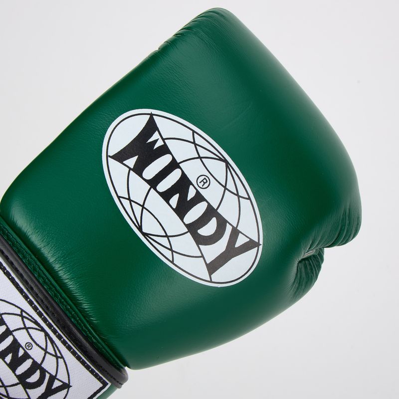 Rękawice bokserskie WINDY Classic Genuine Leather green 5