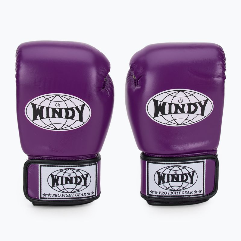 Rękawice bokserskie WINDY Classic Genuine Leather purple 2