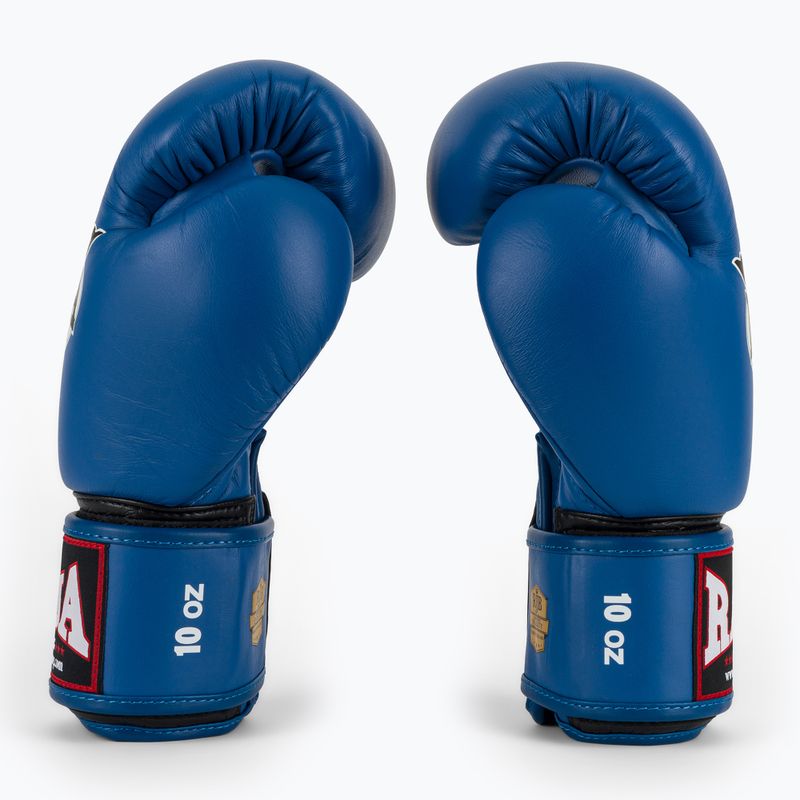 Rękawice bokserskie RAJA BOXING Single Standard Genuine Leather blue 4