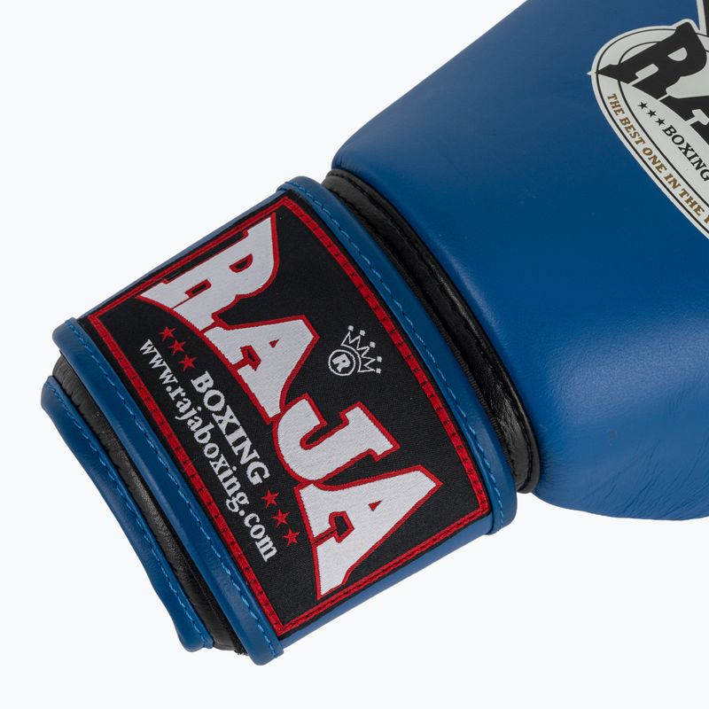 Rękawice bokserskie RAJA BOXING Single Standard Genuine Leather blue 6