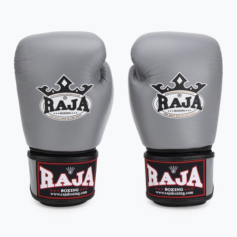 Rękawice bokserskie RAJA BOXING Single Standard Genuine Leather grey 2