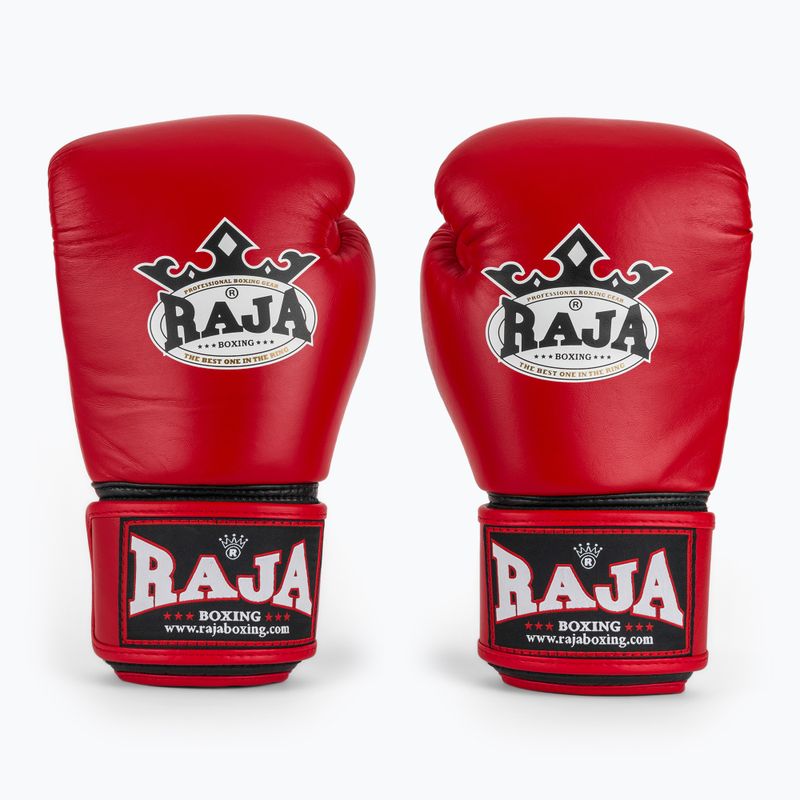 Rękawice bokserskie RAJA BOXING Single Standard Genuine Leather red 2