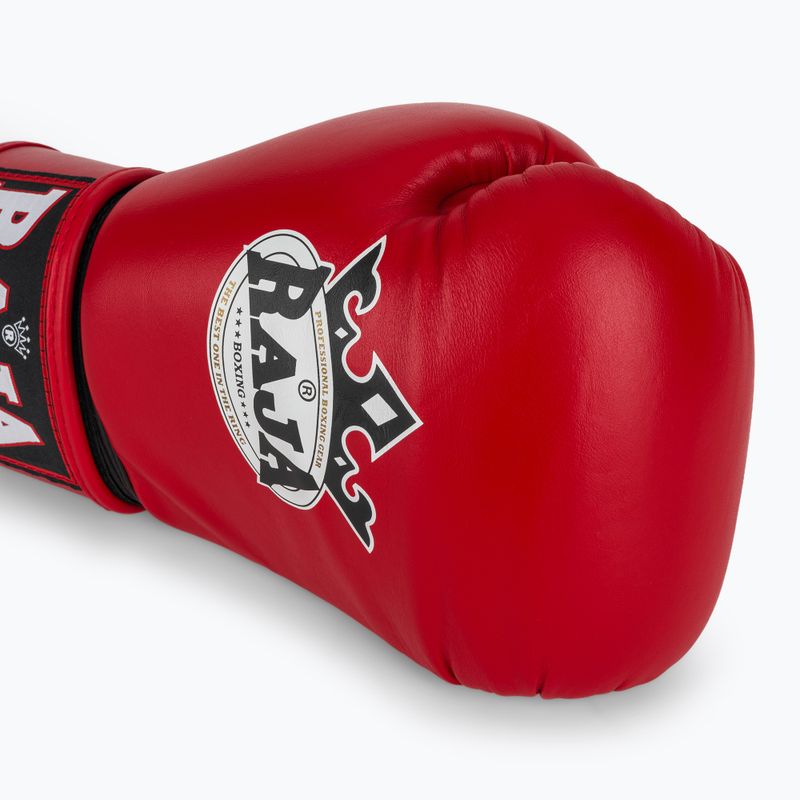 Rękawice bokserskie RAJA BOXING Single Standard Genuine Leather red 5