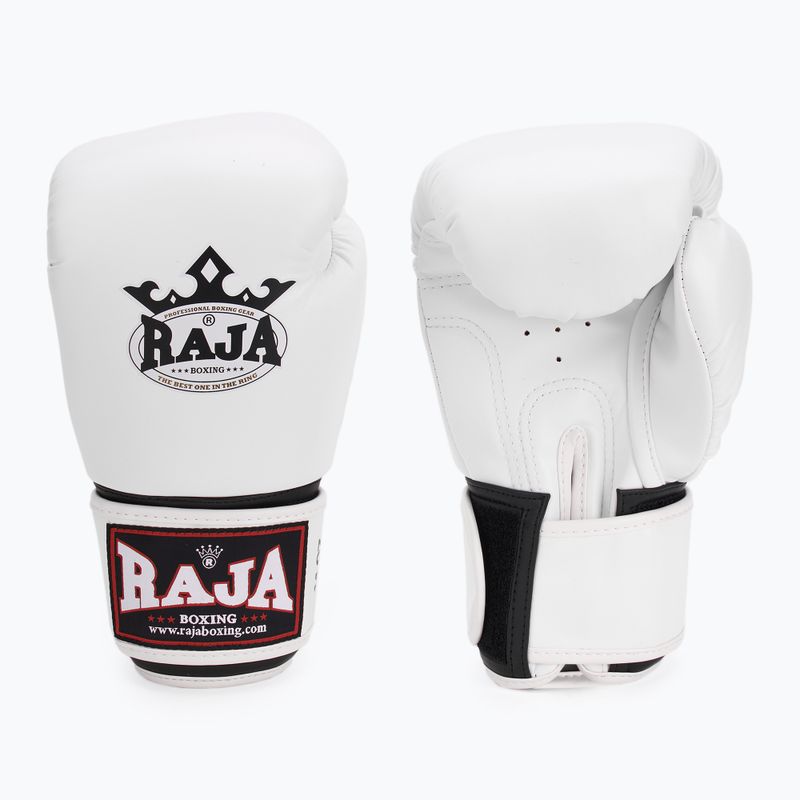 Rękawice bokserskie RAJA BOXING Single Semi Leather white